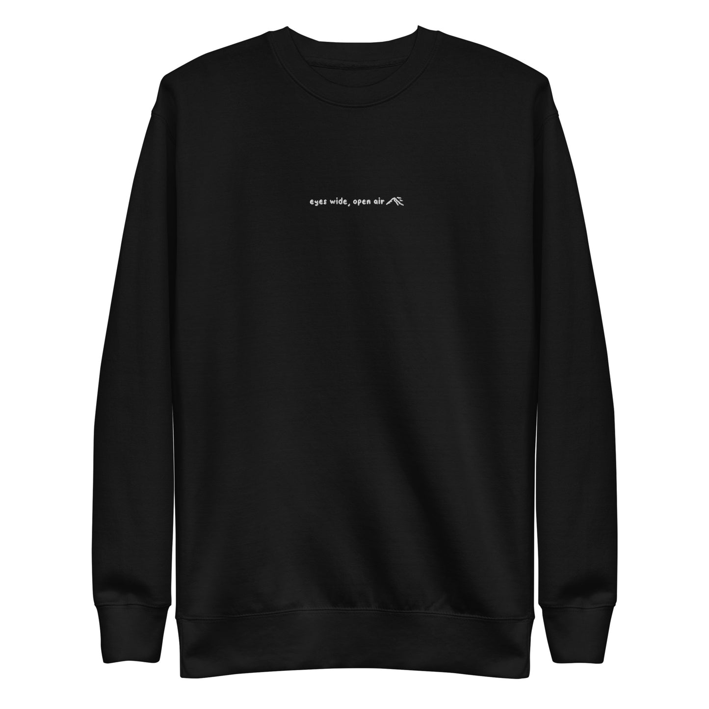 eyes wide open air embroidered crewneck!