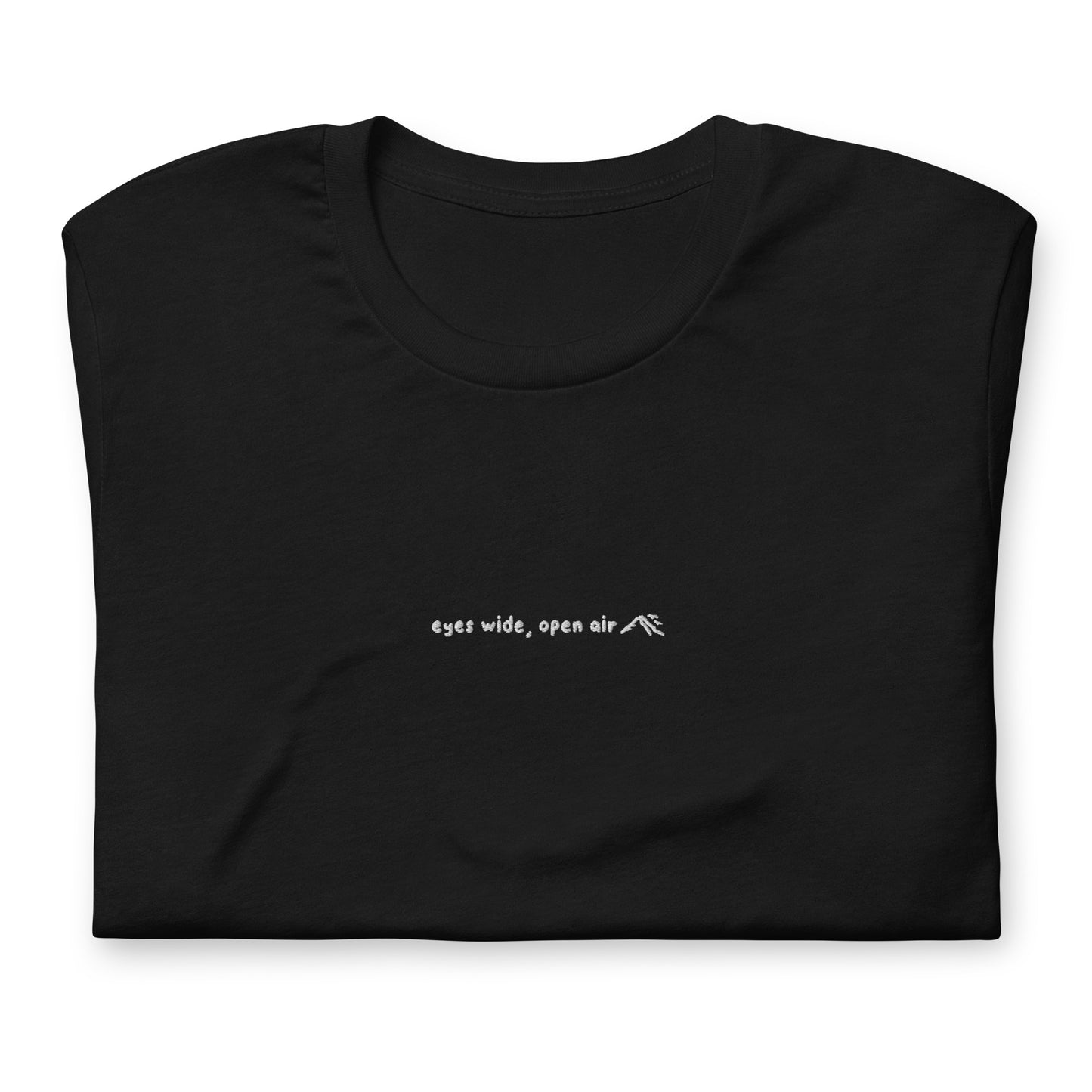eyes wide, open air embroidered tee!