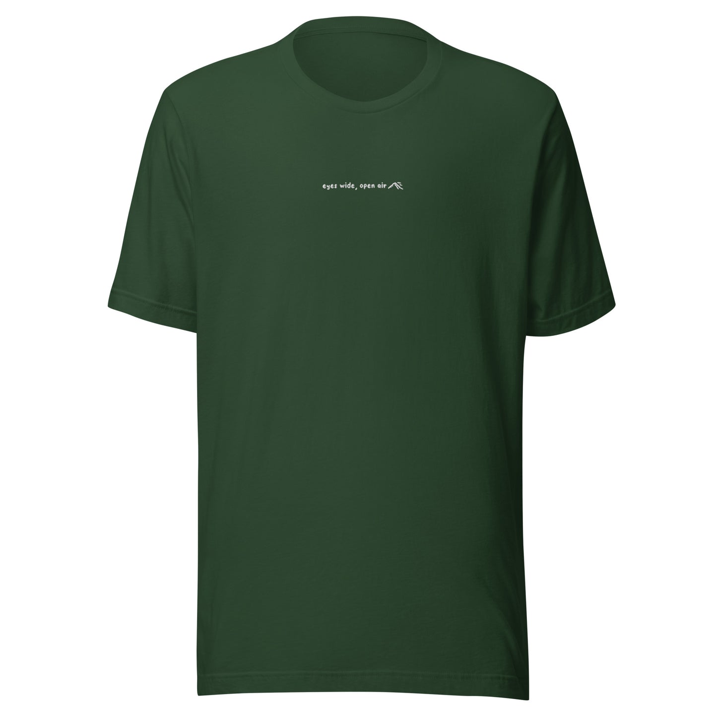 eyes wide, open air embroidered tee!
