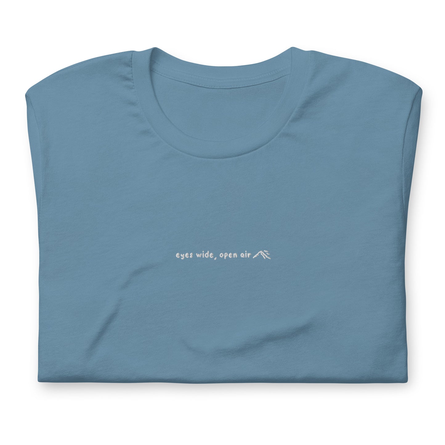 eyes wide, open air embroidered tee!
